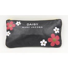 Customized PU Toilet Cosmetic Ladies Bag with Flower Printing